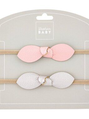 Stephan Baby: Baby Girl Pink/Silver Headband Set One Size NEW